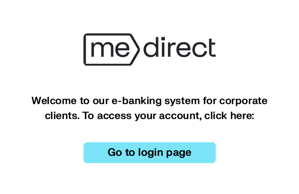 Welcome to our e-banking system for corporate clients.